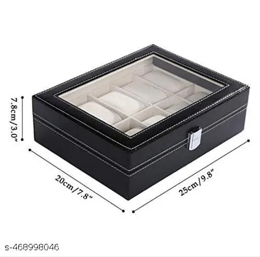 10 Slot Watch Box Organizer - Watch Storage Holder and Display Collection