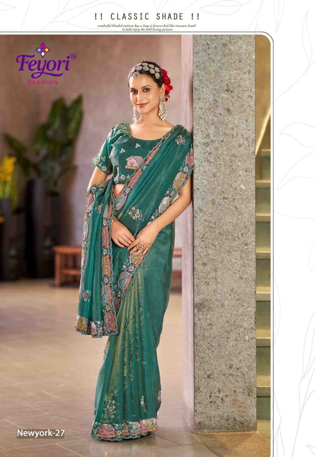 Fresh Green Handwork Saree