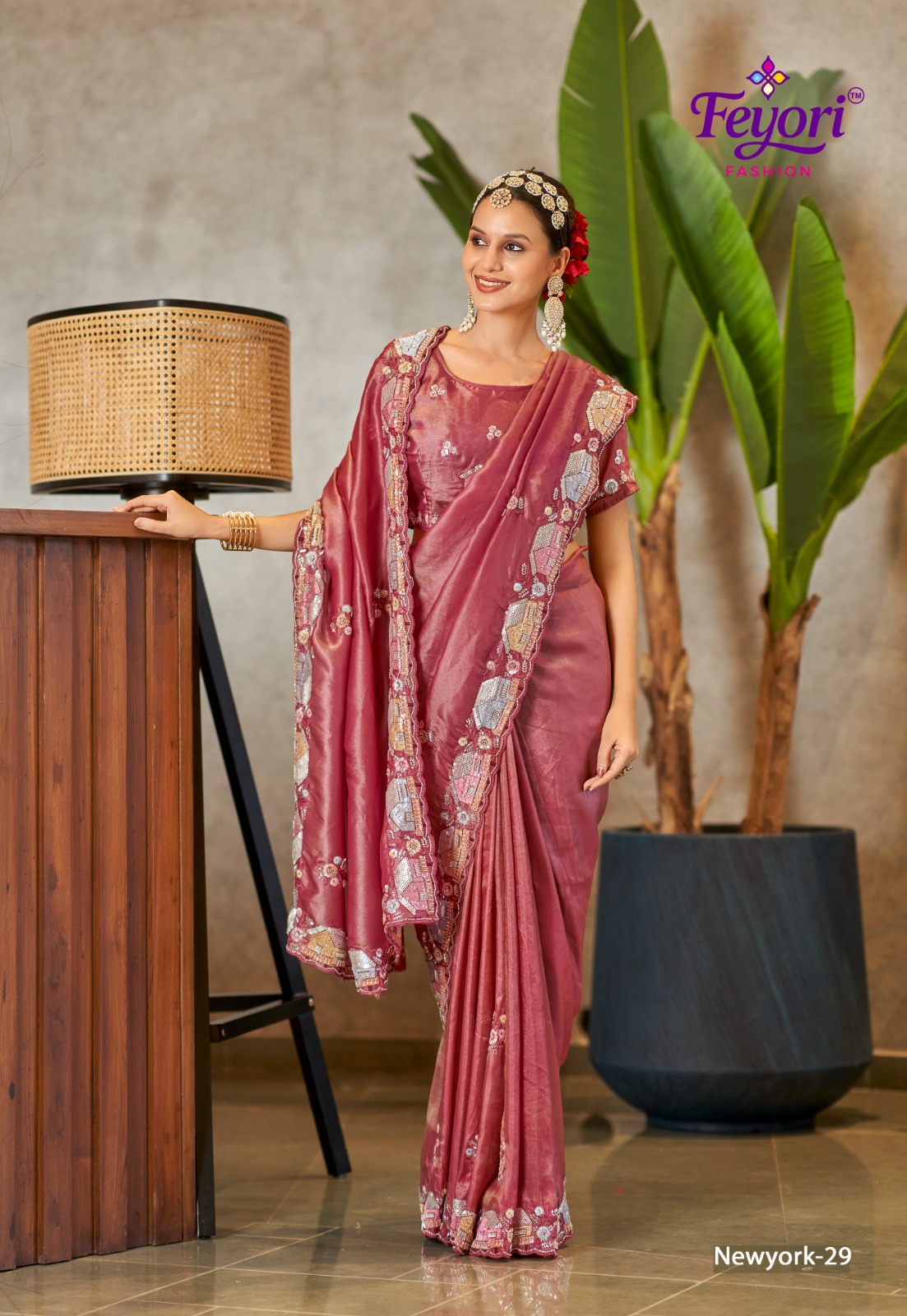Blush Pink Handwork Saree